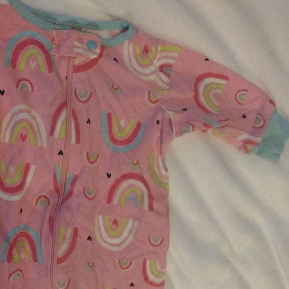 Pink Rainbow Footies with Cozy Full-Body Design​ - Picture 6 of 6